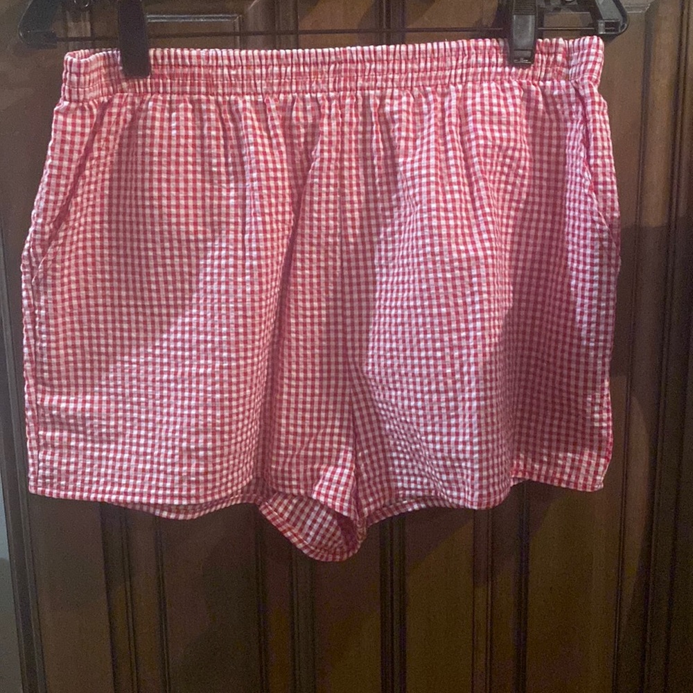 Urban outfitters size medium red and white check
